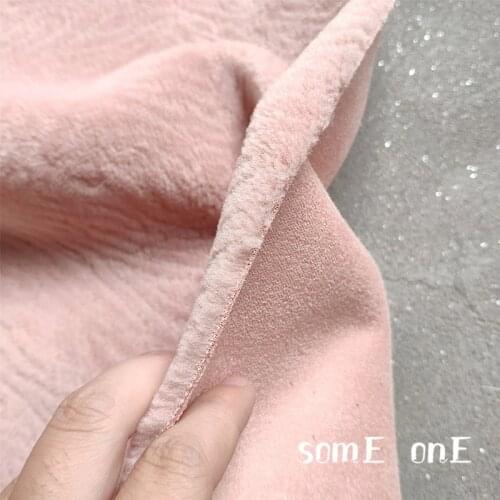 Super Thick Suede Wool Fabric Imitation Australian shearling Pink Black DIY Autumn Winter Coat Clothes Designer Fabric