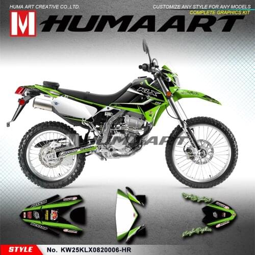 HUMAART Vinyl Decals Personalised Sticker Kit for KLX 250 S D-Tracker X Final Edition 2008 2009 2010 2011 2012 to 2020