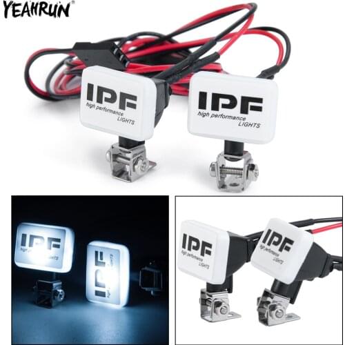 YEAHRUN RC Car LED Roof Lamp Light Spotlight with Cover For 1/10 Axial SCX10 90046 Traxxas TRX4 CC01 D90 Redcat RC Crawler Car