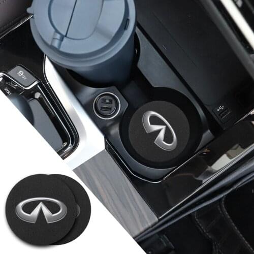 1Pcs Anti-Slip Cup Holder Mat Car Water Coaster Accessories For Infiniti Q50 Q50L Q60 Q70L QX30 QX50 QX60 QX70 QX80 ESQ FX35