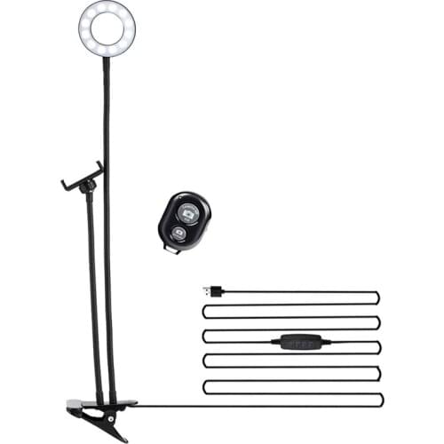 2 in 1 Fill Light 9cm Metal Clip Desktop Live Fill Light, Mobile Phone Selfie Beauty Folding Photography