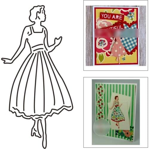 2021 New Dancing Girl Metal Cutting Dies For DIY Craft Making Greeting Card and Album Paper Scrapbooking No Clear Stamps Sets