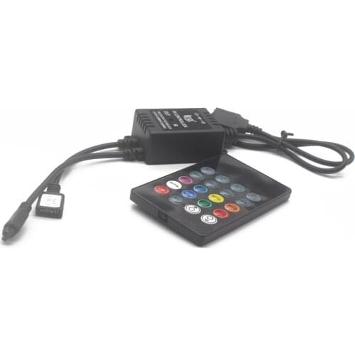 5PC 5V Music IR Controller 20 Keys 6A 3*2A Black Voice Sound Sensor Remote Practical Home Party F usb 5050 3528 RGB 5V LED Strip