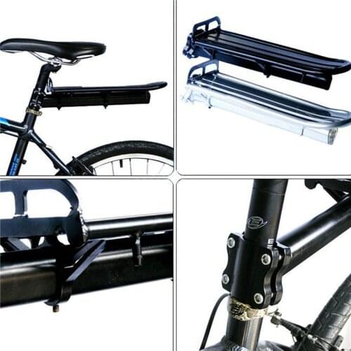 Bicycle Luggage Carrier Cargo Rear Rack Shelf Cycling Bag Stand Holder Trunk Fit MTB Fat Bike 2021