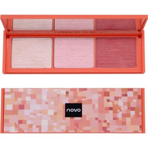 Brand 3 Colors Facial Highlighter Professional Palette Illuminator Facial Contour Makeup Blush Highlighter Cosmetic Set