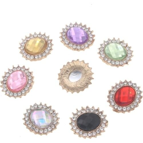 Rhinestone Acryl Embellishment Buttons Decorative For Clothing Home Handmade Scrapbook Decoration Accessories Botoes Decorativos