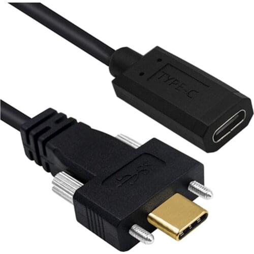 Dual Screw Locking USB 3.1 USB C male to female extension Cable data and charging for Macbook Nintendo Switch SAMSUNG Laptop