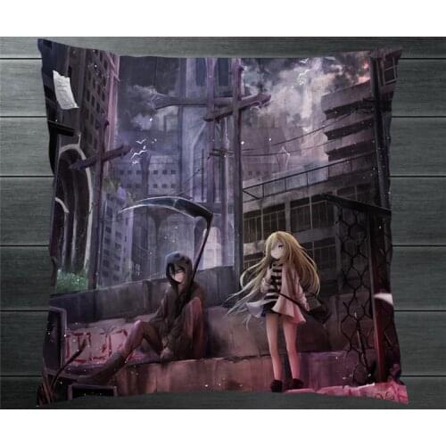 Angels of Death Ray Rachel Gardner Zack Fan Art Two Side Pillowcase Pillow Case Cover Cushion Shell Cos Gift BED/SOFA/CAR Decor