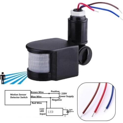 Infrarood Pir Motion Sensor Switch Motion Sensor Light Switch Met Led Licht Automatische Outdoor infrarood Detector
