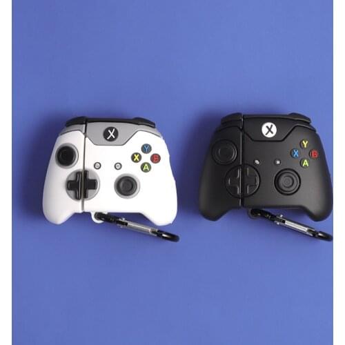 DHL 3D Classical Game Controller Headphone Accessories Cases For Apple Airpods 1/2 Silicone Protection Earphone Cover with Hook