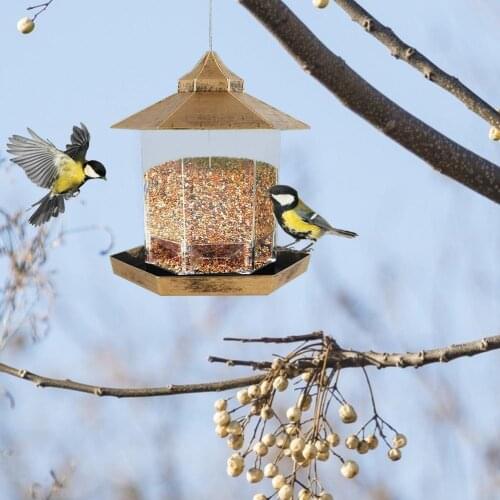 Bird Feeder Plastic Hanging Lantern Bird Feeder Outdoor Garden Wild Bird Seed Feeder Food Container for Garden Birds Feeding