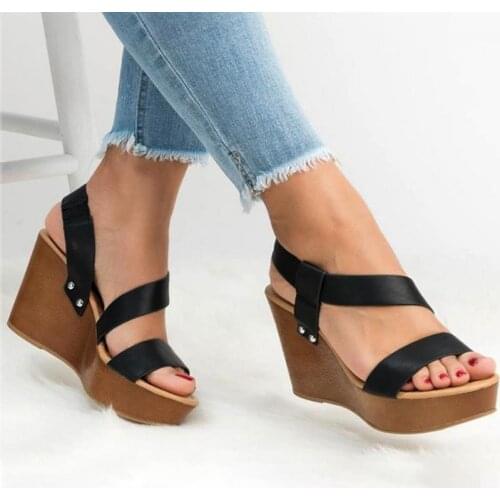 Summer High Wedges Heel Sandals Fashion Open Toe Platform Elevator Women Sandals Shoes Pumps 2020
