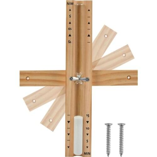 Multi-use Rotating Wall Sauna Timer 15 Mins Wooden Timer Hourglass Clock