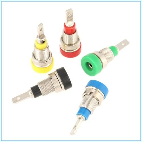6X Multimeter instrument 2mm banana plugs Pure copper insulation banana Jack socket terminal Banana female