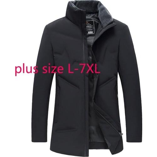 New Arrival Fashion High Quality Suepr Large Winter Men Stand Collar Thick Casual Down Jacket Plus Size LXL2XL3XL4XL 5XL 6XL 7XL