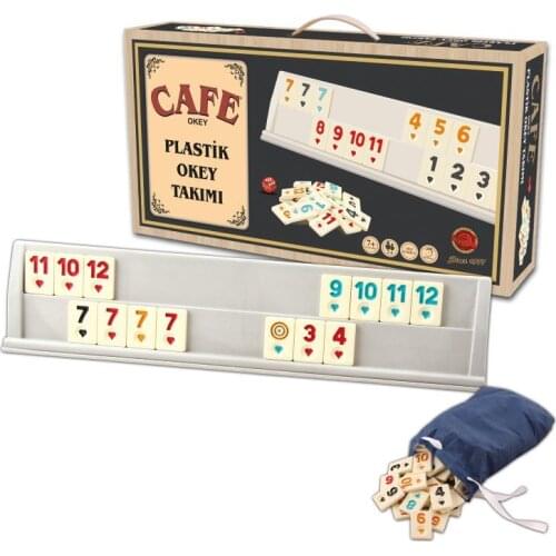 Cafe Plastic Best Quality Rummy Tile Romme Light Cues Board Game Set Turkey Okey Israel Rumikub Rummycube Rumykub Party Gifts