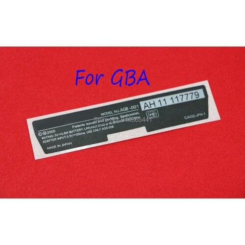 100pcs/lot Replacement For Game boy Advance GBA Label Sticker For GameBoy GBA Game Console Back Tag