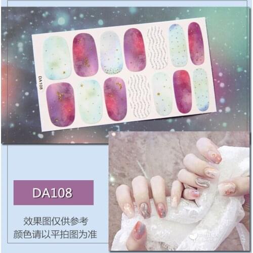 DA081-DA120 40 Style DIY Full Cover Nail Stickers Wraps False Nail Tips Nail Strips Nail Sticker Decal Korea Japan Nail