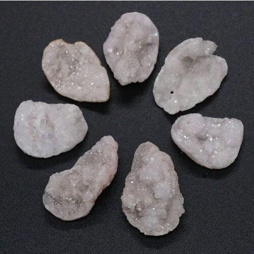 Natural Stone Crystal Cluster Pendants irregular shape Exquisite Charm For jewelry making DIY necklace Earring accessories