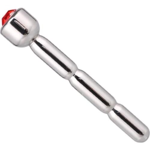 Latest Male Stainless Steel Urethral Sounding Stretching Stimulate Bead Dilator Penis Plug Jewelry Adult BDSM Sex Toy A519