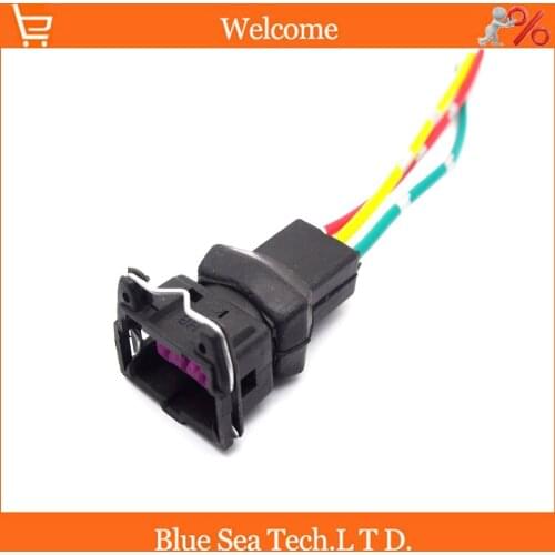 Sample,2 PCS 3Pin Auto Universal sensor plug with cable,odometer sensor socket/plug, temperature control switch socket for car