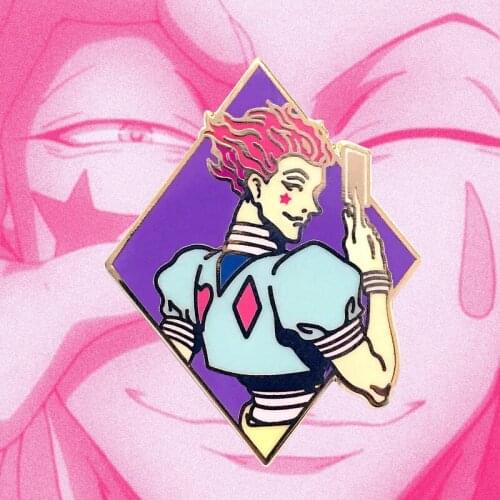 Hunter X Hunter Hisoka Magician Grim Reaper Enamel Brooch Pin Backpack Jacket Lapel Pins Badges Fashion Jewelry Accessories
