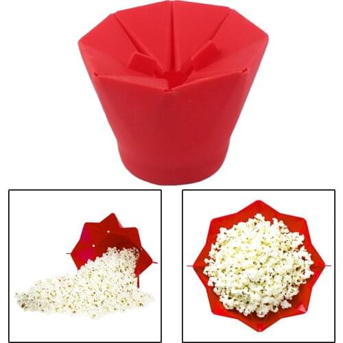 Microwave Popcorn Maker Collapsible Popcorn Baking Bowls Kitchen Gadgets Dishwasher-safe Household DIY Popcorn Popper