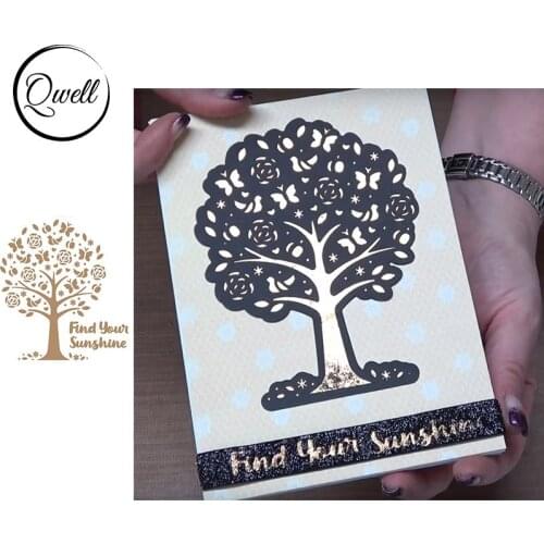 QWELL Tree Metal Hot Foil Plate for Scrapbooking and Cards Making Paper Craft New 2020 die