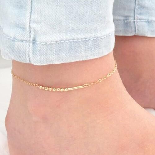 Adjustable Morse Code Stainless Steel Anklet Bracelet Women Mens New Fashion Simple Creative Couple Jewelry Best Gift