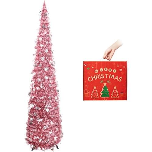 Christmas decoration 1.5m rose gold silver snowflake, handmade Christmas tree, New Year decoration