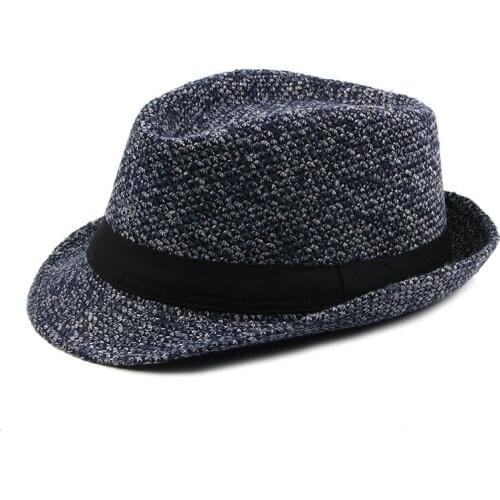 British Style Fedora Hats for Men Autumn Winter Casual Trilby Hats Casual Knitted Derby Jazz Hats Classic Retro Men Hats CL127