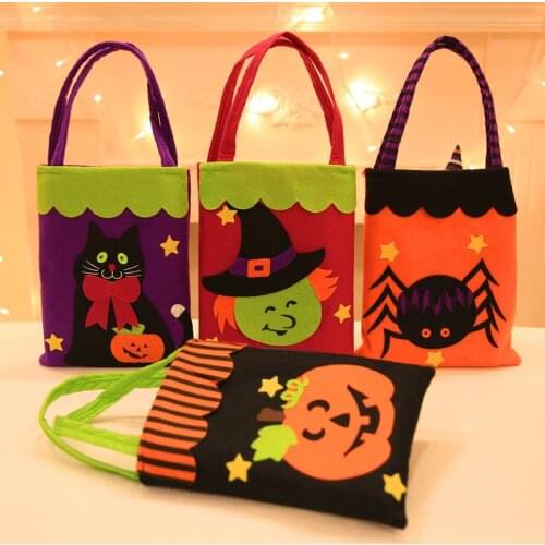 Halloween DIY Pumpkin Candy Bag Basket Halloween Decoration Ornament Props Party Decoration Festival Children Gift Bags