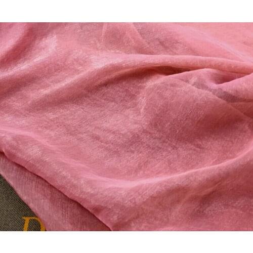 3 meter 150cm 59" width dark pink crinkle shot-silk chiffon crepe fabric summer dress dance skirts screen material MM42