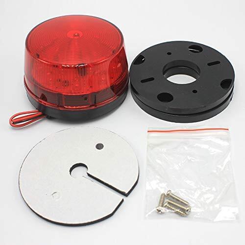 Universal 2pcs 12V Alarm Flashing Light Security Alarm Strobe Light Stroboscopic Signal Lamp for Car Motorhome RV Police RED