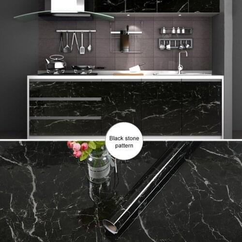 Waterproof Oil-proof Marble Wallpaper Contact Paper Wall Stickers PVC Self Adhesive Bathroom Kitchen Countertop Home Improvement