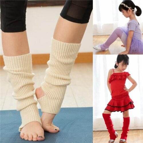 Knitted Leg Warmers For Children Latin Girls Leg Warmers Long Section Knitting Ballet Woman Dance Socks Yoga Foot Warm Socks