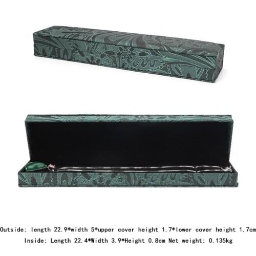 Green Necklace Jewelry Storage Packaging Box Women Earring Pendent Ring Bracelet Showcase Jewellery Organizer For Lover Gifts