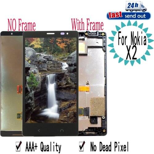 4.3'' X2 LCD For Nokia X2 LCD Display Dual RM-1013 RM-1014 X2DS Touch Screen Digitizer Assembly Replacement For NokiaX2