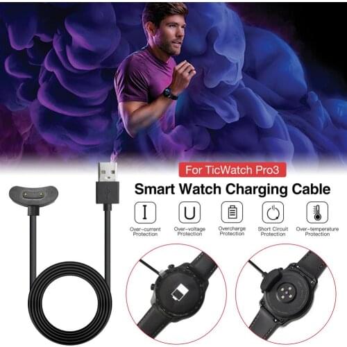 1m/3.3 Ft Smart Watch Charging Cable Connection Wire Fast USB Charging Cable Portable Smart Watch Charge Line For TicWatch Pro3