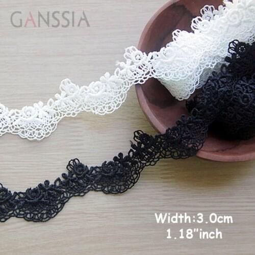 1yrds/lot Width:3.0cm High quality rose wavy water soluble lace, polyester lace Garment embellishment accessories(ss-411)