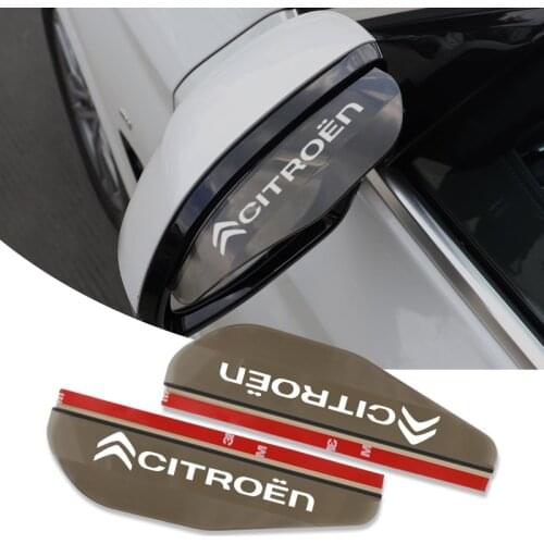 2Pcs Car Rearview Mirror Rain Eyebrow Stickers For Citroen C3 C4 C5 C1 C2 C4-Picasso C Elysee Aircross Berlingo Saxo Grand