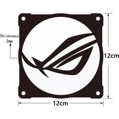 3pcs/lot DIY 12cm*12cm Fan Cover Aluminum Cover use for 120mm Radiator 120mm Fan with Cool Logo for Computer Case Cooling
