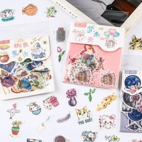 40pcs/lot Happy Magic Paper Sticker Decoration Diy Ablum Diary Scrapbooking Label Sticker Stationery
