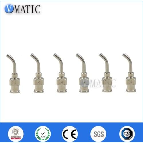 Free Shipping 12Pcs 1/2'' Inch 14G 45 Degree Bent Stainless Steel Dispensing Needle