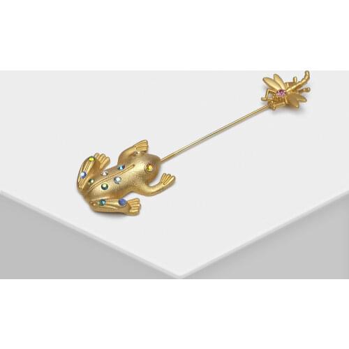 Amorita boutique designed frog and dragonfly Brooches