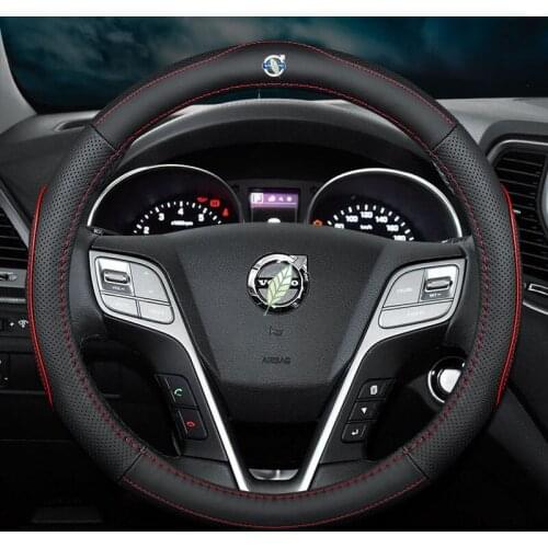 Car Genuine Leather Steering Wheel Cover for Volvo XC70 V50 V70 S80 C30 S40 S60 V60 V90 S90 XC90 V40 XC40 XC60 Car Accessories