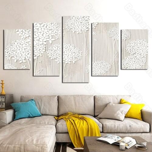 Living Room Decoration Frameless Painting Bedroom Mural Sofa Background Wall Still Life Minimalism Small Petals Embellishment
