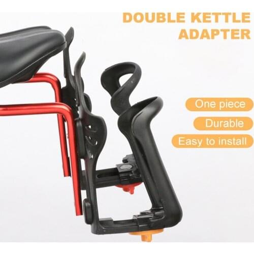 Stainless Double Water Bottle Holder Wear-resistant Stable Metal Sturdy Bicycle Seat Rack High Hardness Water Bottle Cage Holder