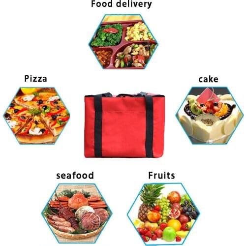Insulated Holder Folding Container Durable Waterproof Fresh Oxford Cloth Pizza Delivery Bag Takeaway Food Storage Strength