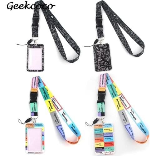 J1897 Chemistry Work Card Holders Mobile Phone Neck Strap For Keys ID Card For USB Badge Holder DIY Hang Rope
